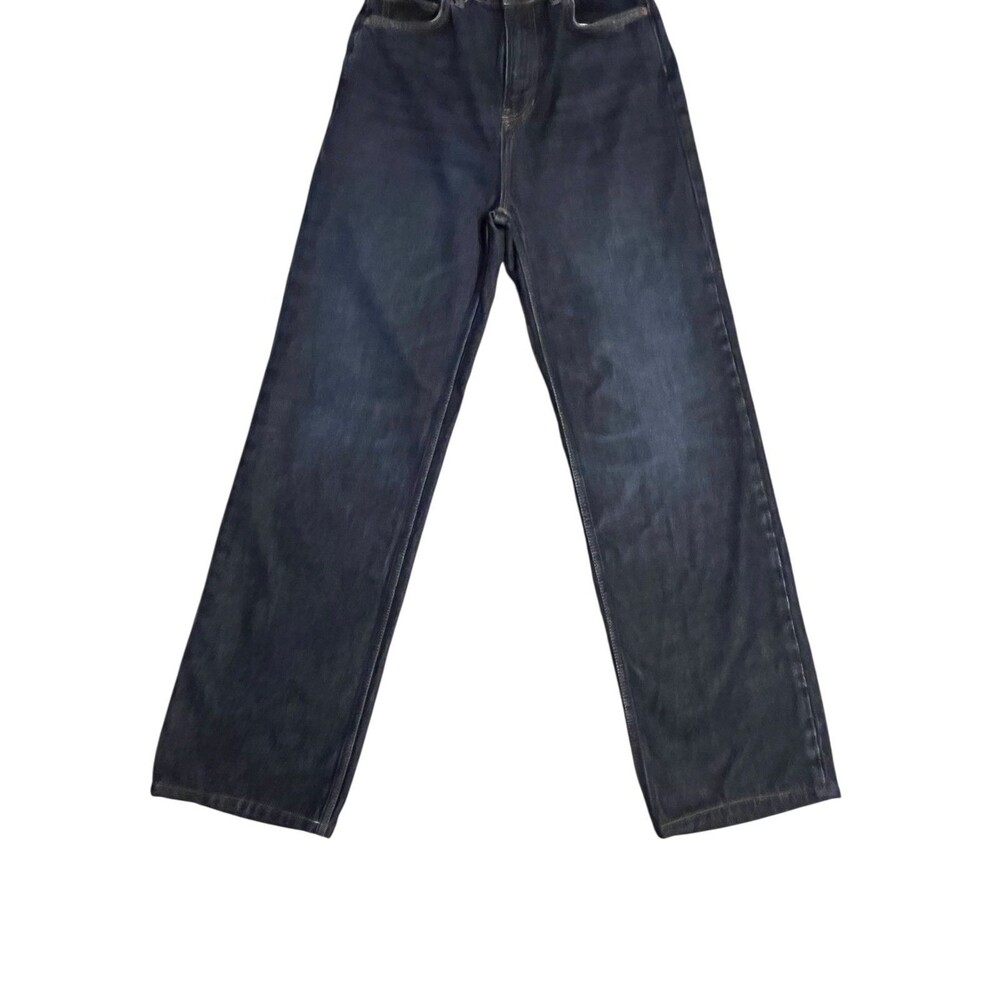 Reformation Wilder High Rise Wide Leg Dark Wash Jean's Women 27 Denim mom jean.